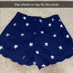 Blue and White star shorts